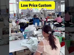 أدوات كرة القدم الزرقاء المخصصة طول الأكمام قصيرة / طويلة اسم الفريق وضع الأمام / الخلف / الكتف / الأكمام